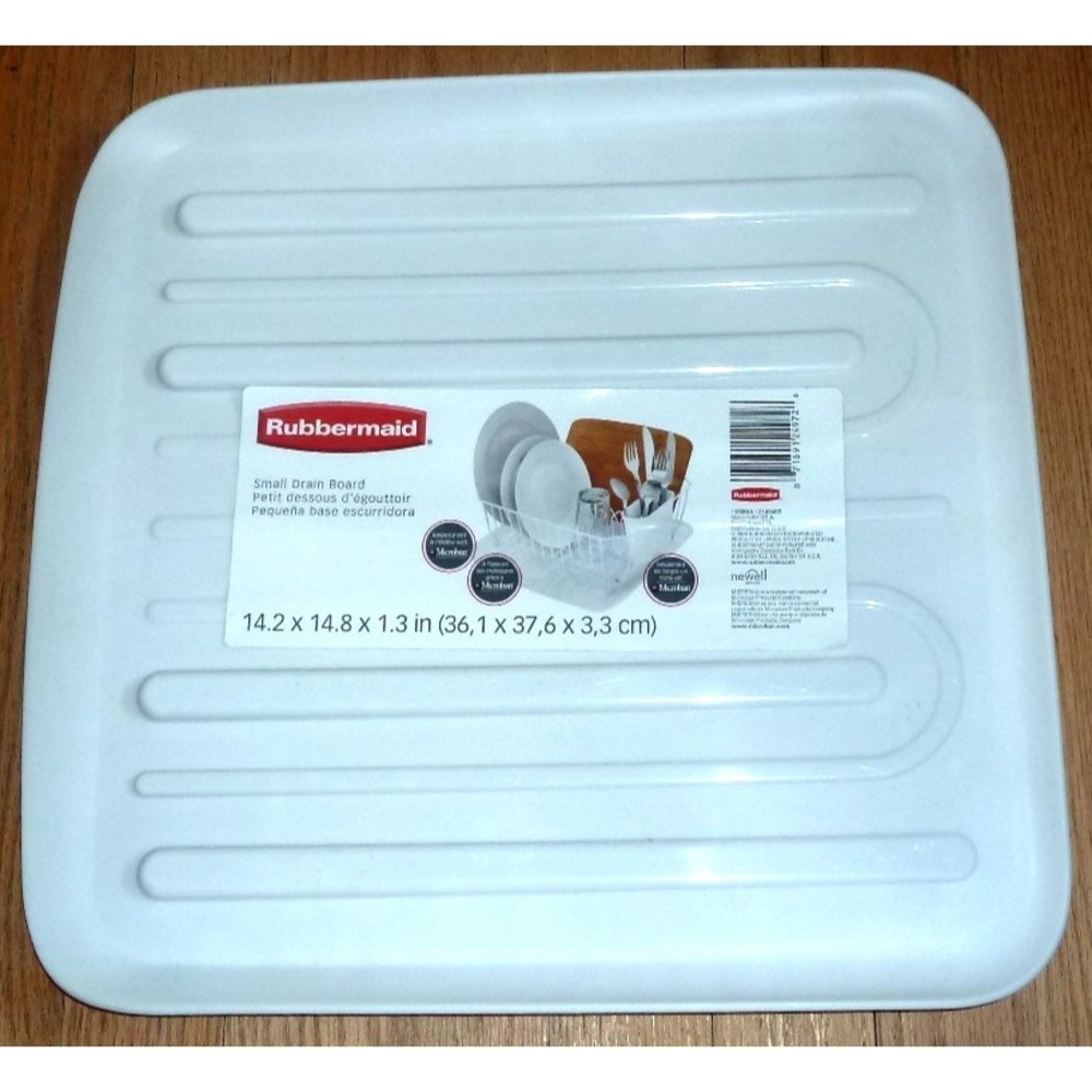 Rubbermaid Drain Board Size Small 14.2x14.8x1.3 Model 118A White New